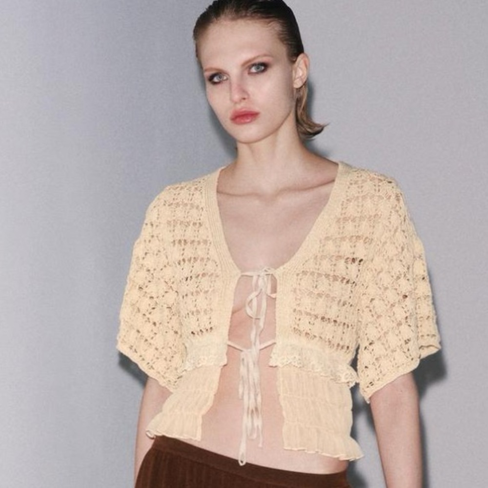 Zara combination knit cardigan 6236/011
